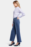 NYDJ Teresa Wide Leg Ankle Jeans With Frayed Hems - Riverwalk