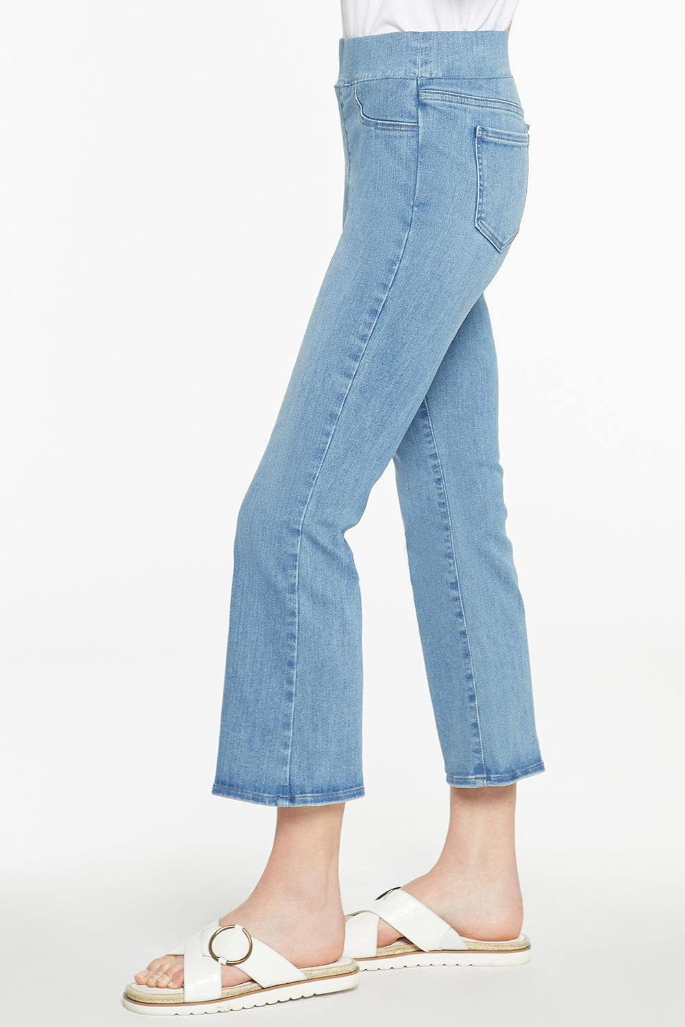 NYDJ Fiona Slim Flared Ankle Pull-On Jeans In SpanSpring™ Denim - Clean Everly