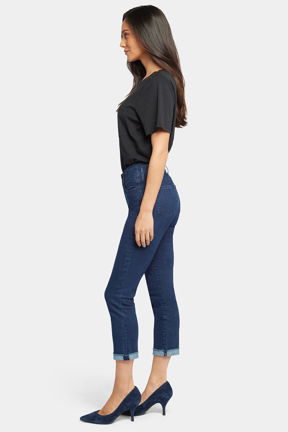 NYDJ Chloe Capri Jeans With Cuffs - Mystique