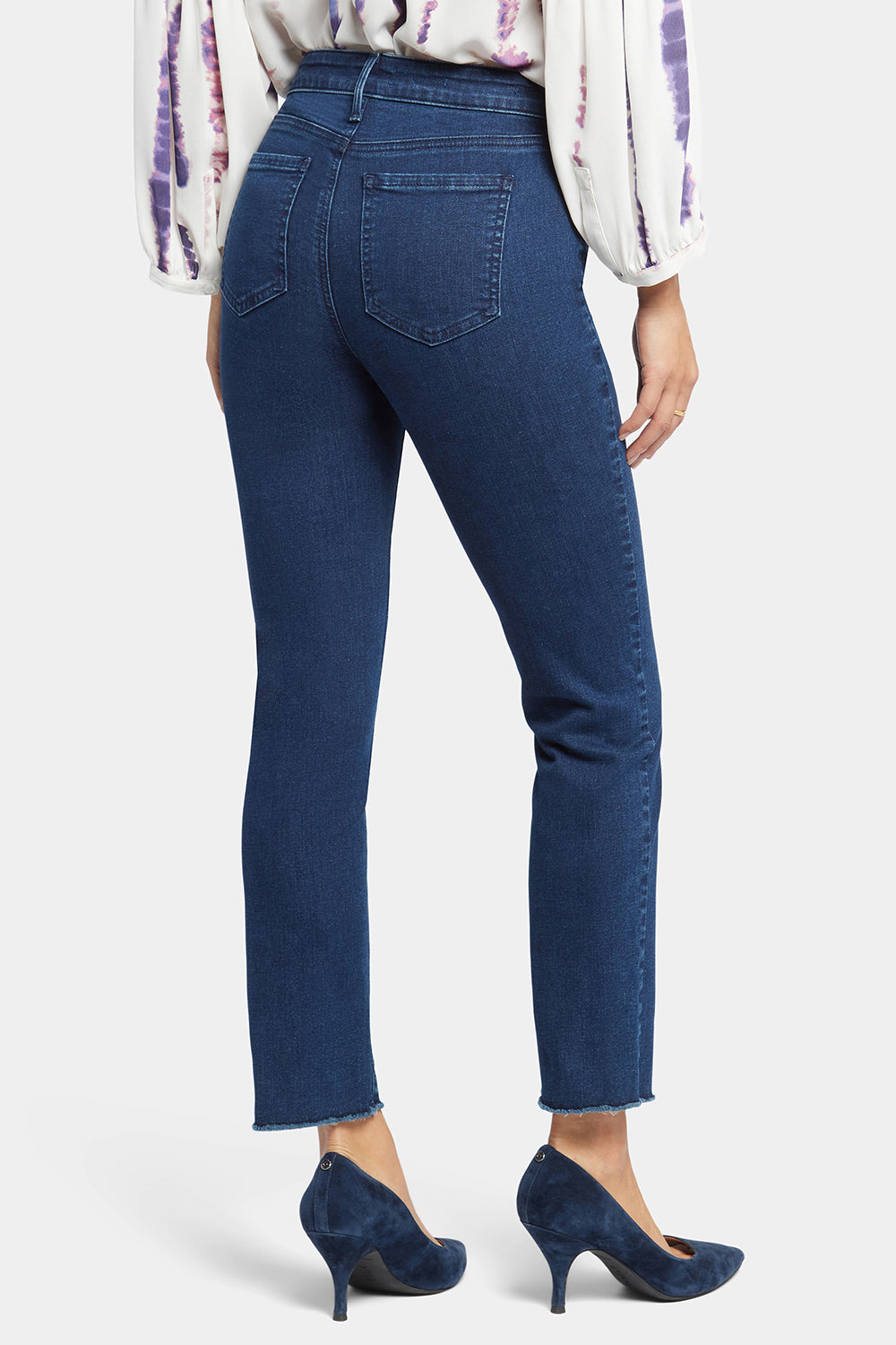 NYDJ Sheri Slim Ankle Jeans With Frayed Hems - Mystique