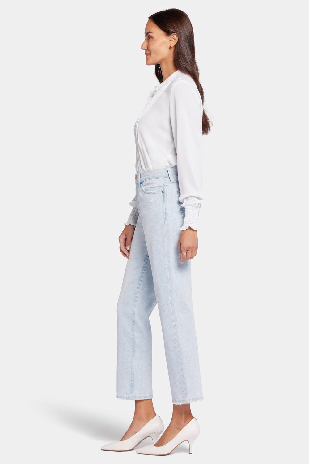 NYDJ Charlotte Relaxed Jeans In Rigid Denim With Super High Rise - London Eye