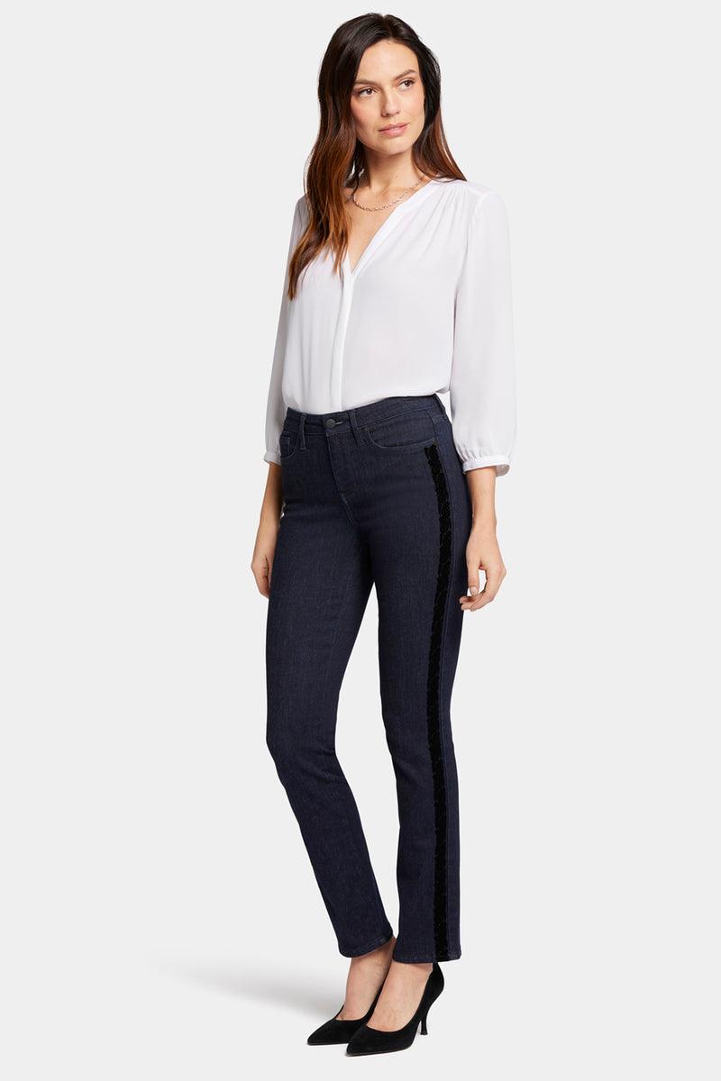 L and L Stuff - NYDJ Women's Sheri Slim Jeans In Sueded Sateen