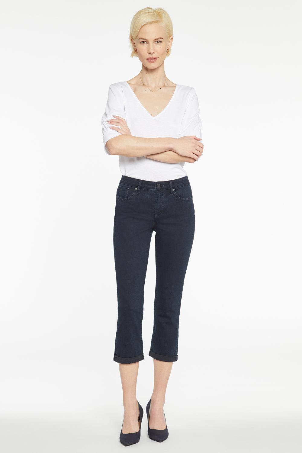 NYDJ Chloe Skinny Capri Jeans With Roll Cuffs - Howland