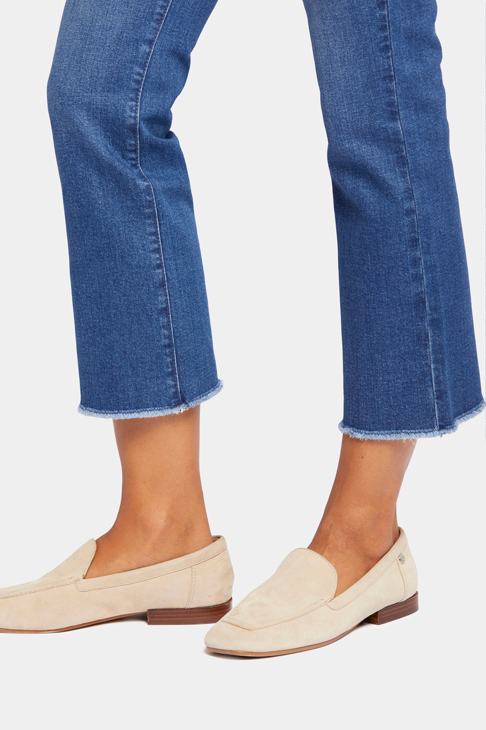 NYDJ Slim Bootcut Ankle Jeans With High Rise And Frayed Hems - Desire