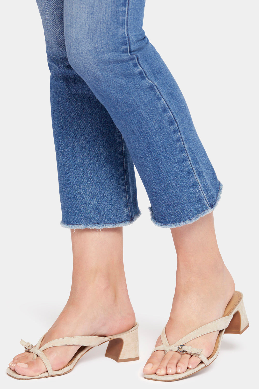 NYDJ Slim Bootcut Ankle Jeans With High Rise And Frayed Hems - Heartland