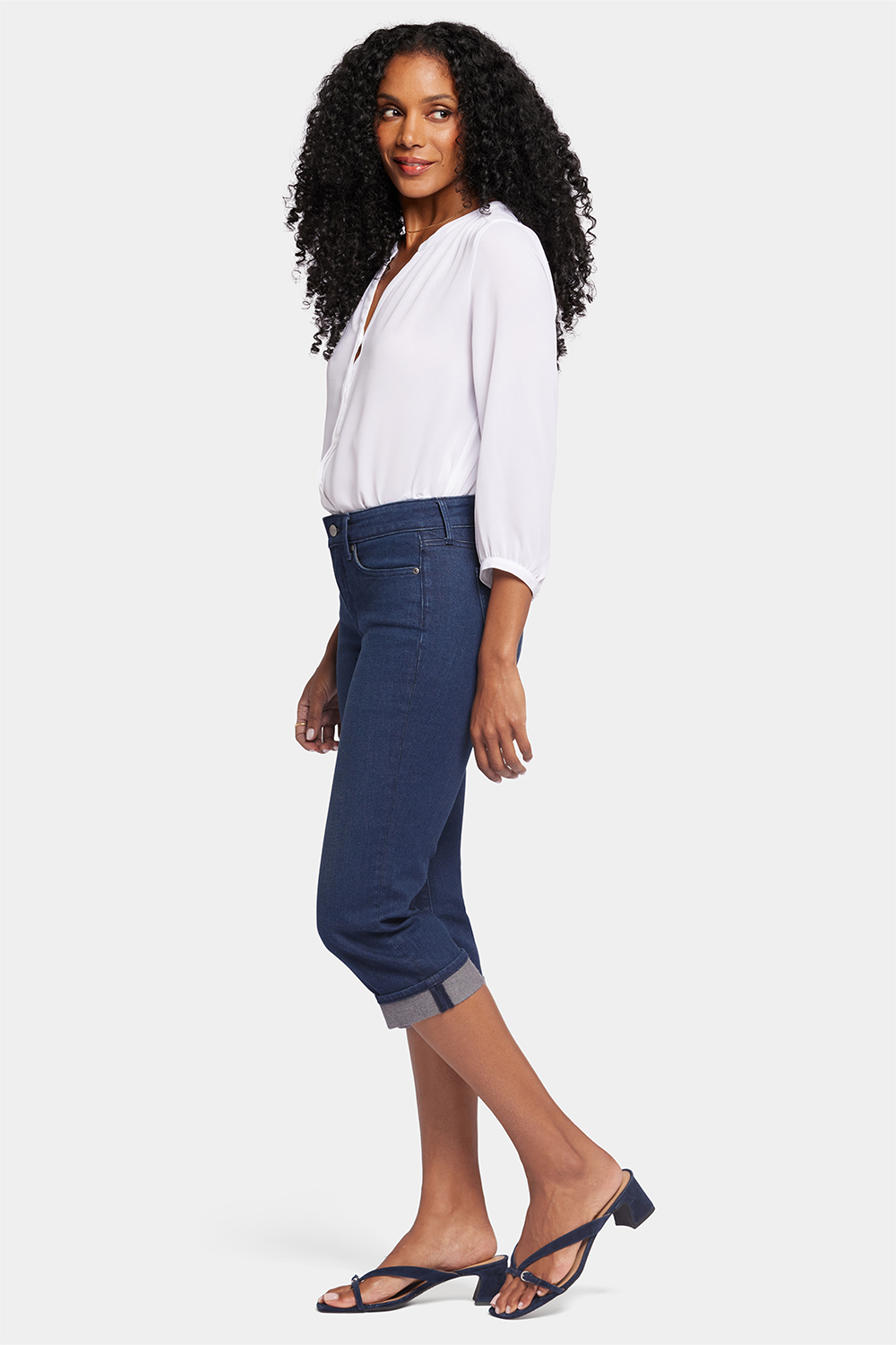 NYDJ Marilyn Straight Crop Jeans With Cuffs - Inspire