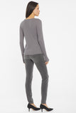 NYDJ Long Sleeved Henley Forever Comfort™ Collection - Volcanic Glass
