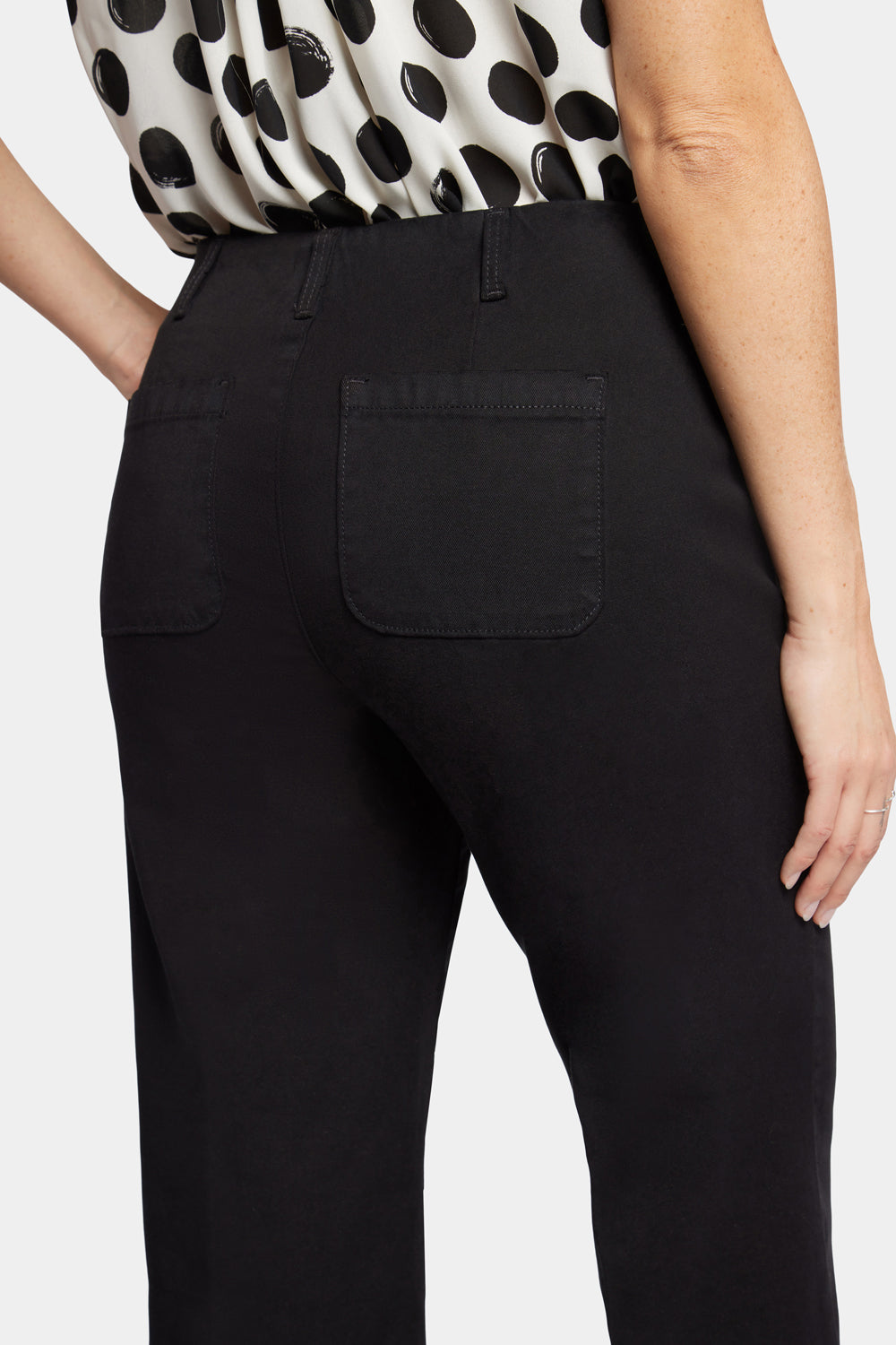 NYDJ Marilyn Straight Ankle Pants In Stretch Twill - Black