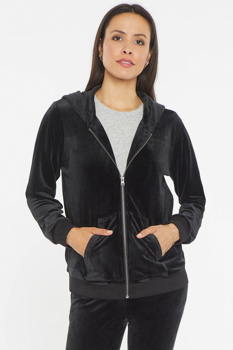 Velour Zip Up Jacket-