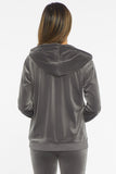 NYDJ Velour Zip Front Hoodie Forever Comfort™ Collection - Dovetail