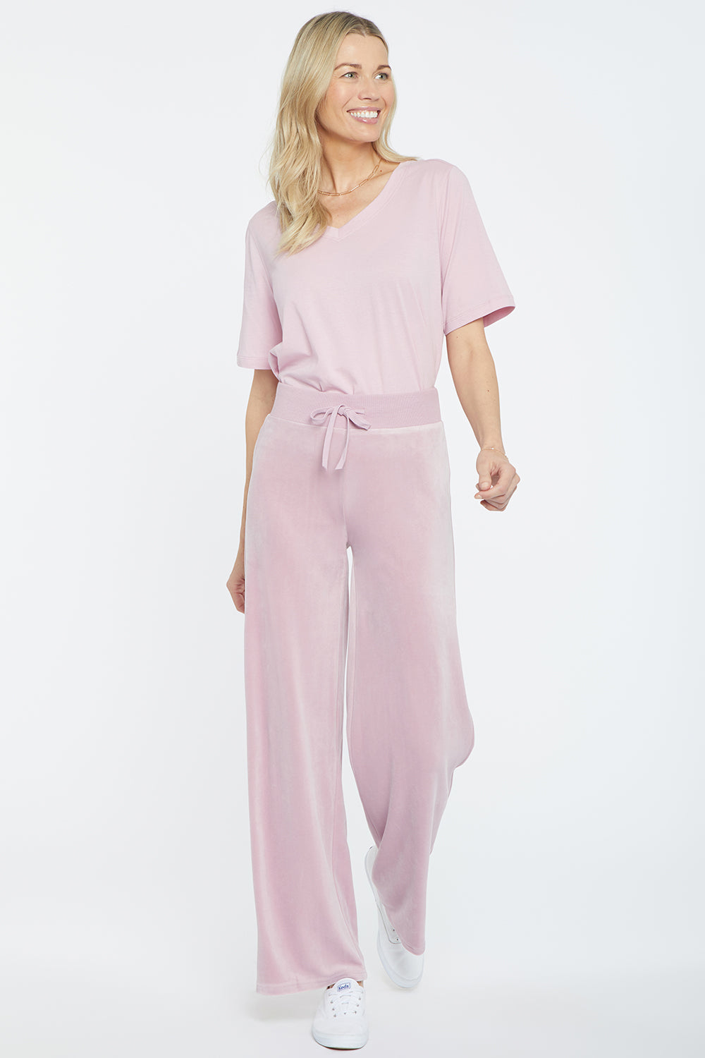Velour Drawstring Wide Leg Pants Forever Comfort™ Collection