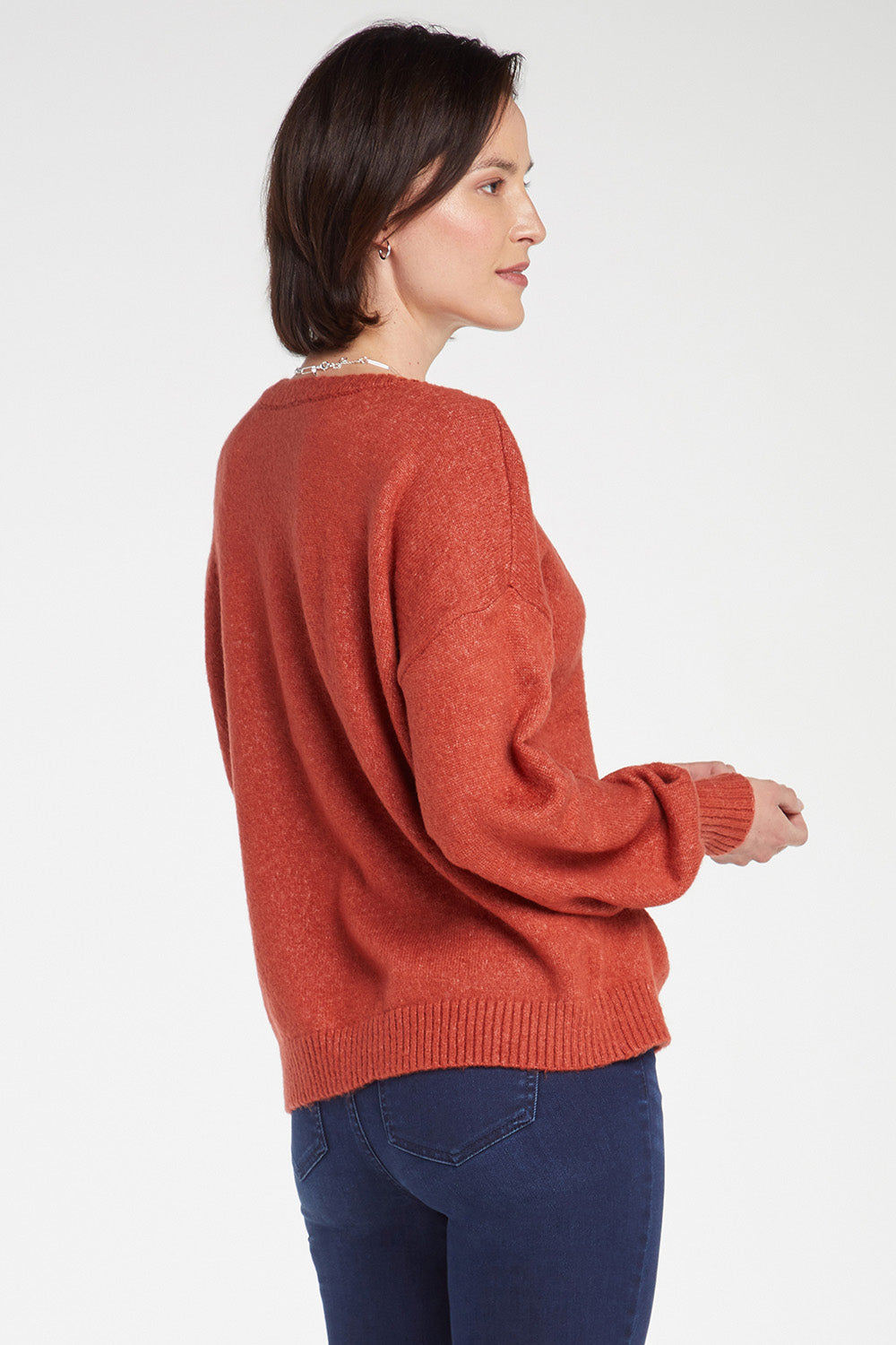 NYDJ V-Neck Sweater  - Cayenne