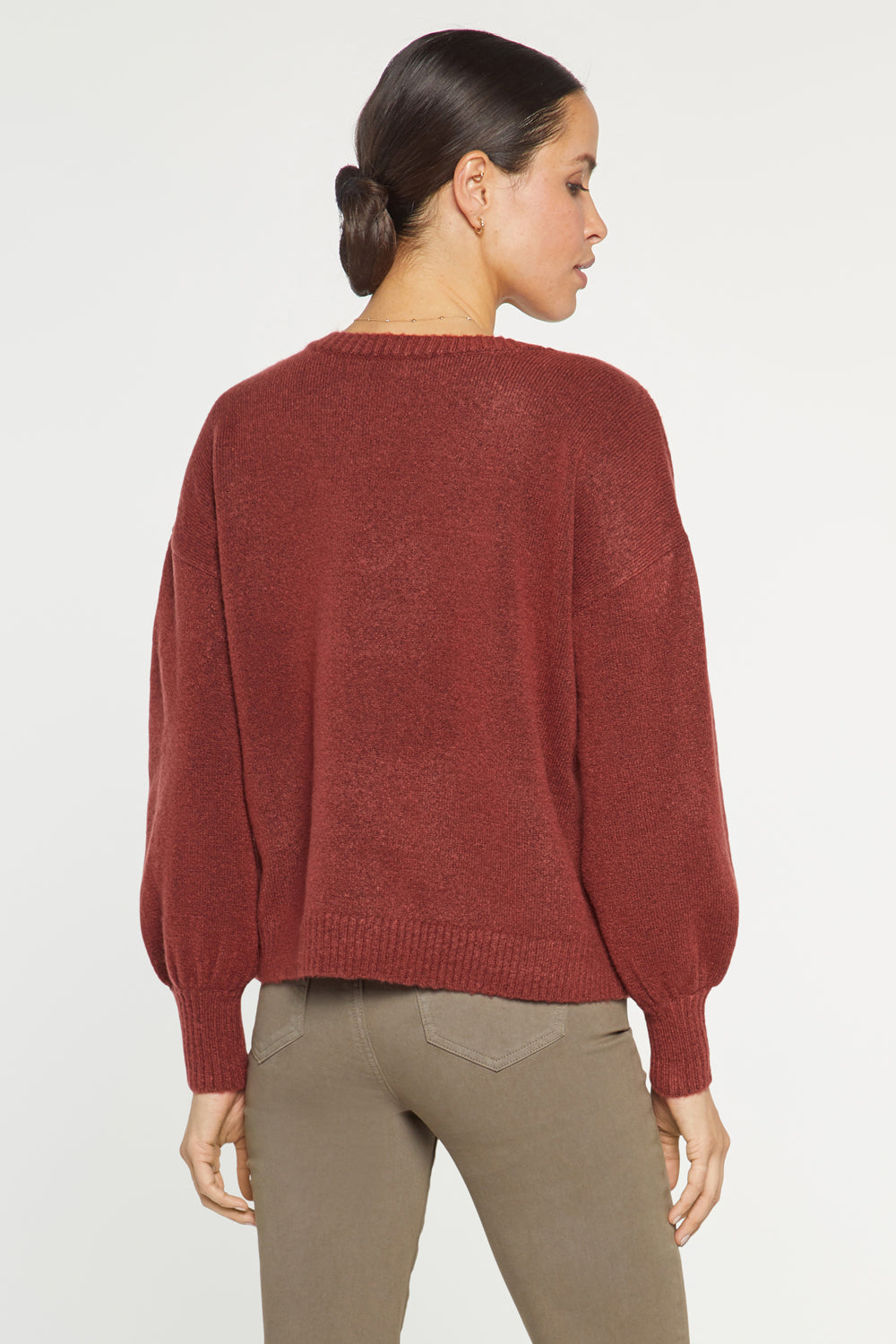 V-Neck Sweater - Husk Red | NYDJ