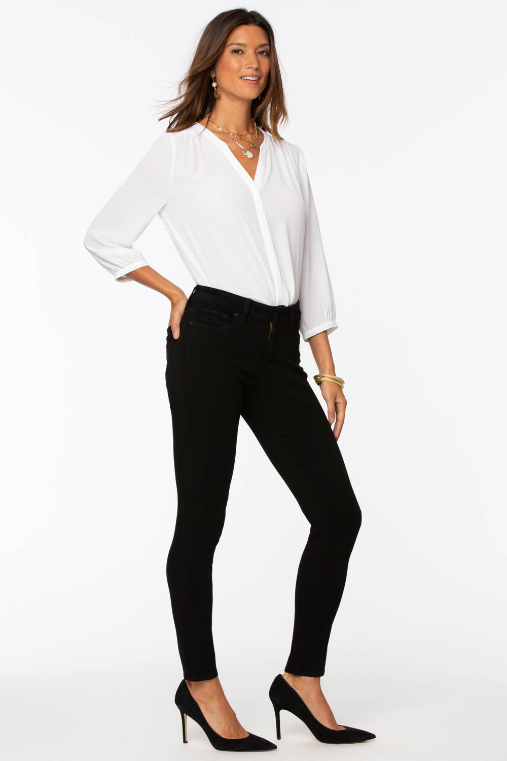 Ami Skinny Jeans In Petite In Sure Stretch® Denim - Black | NYDJ