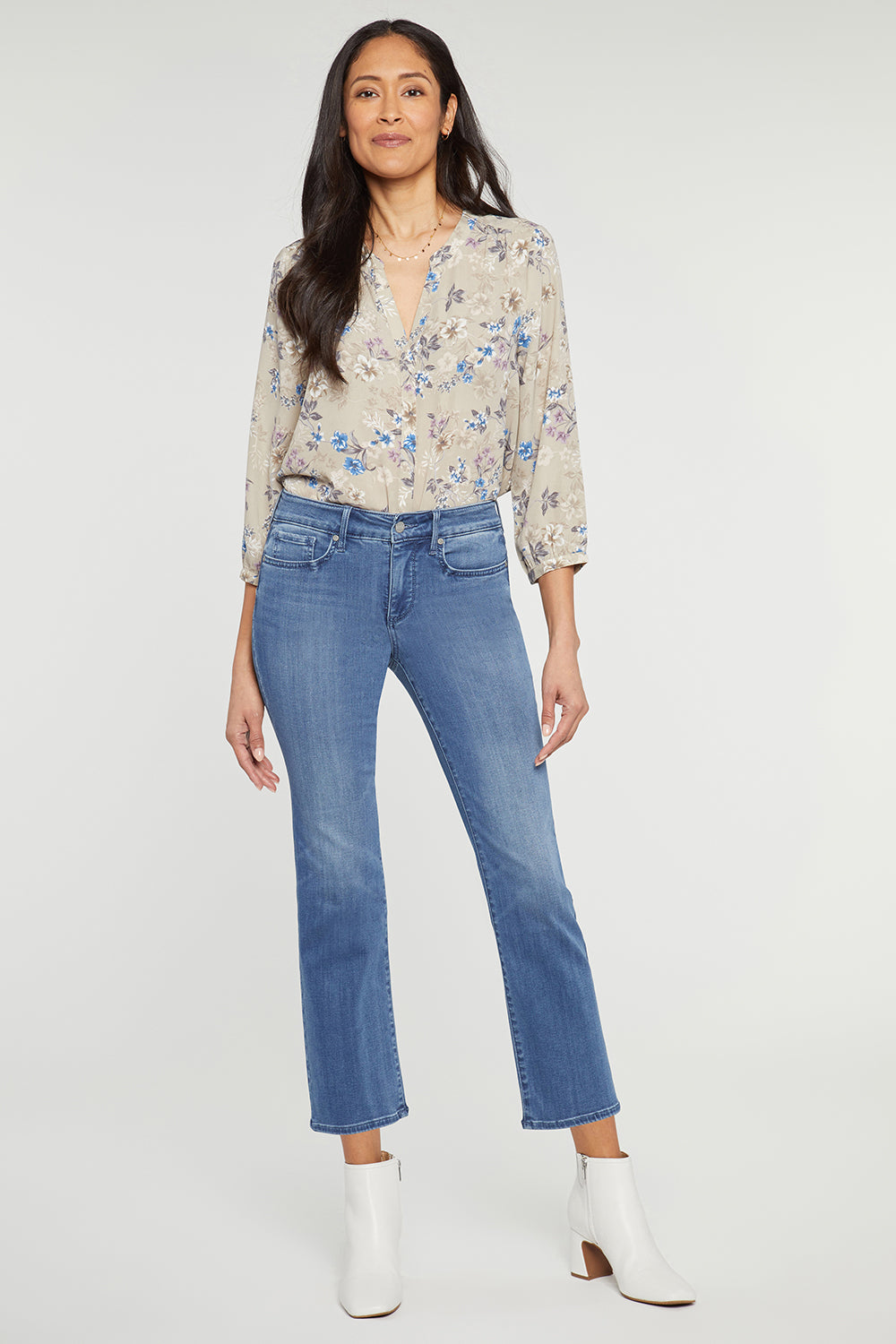 NYDJ Marilyn Straight Ankle Jeans In Petite In Sure Stretch® Denim - Slopeside