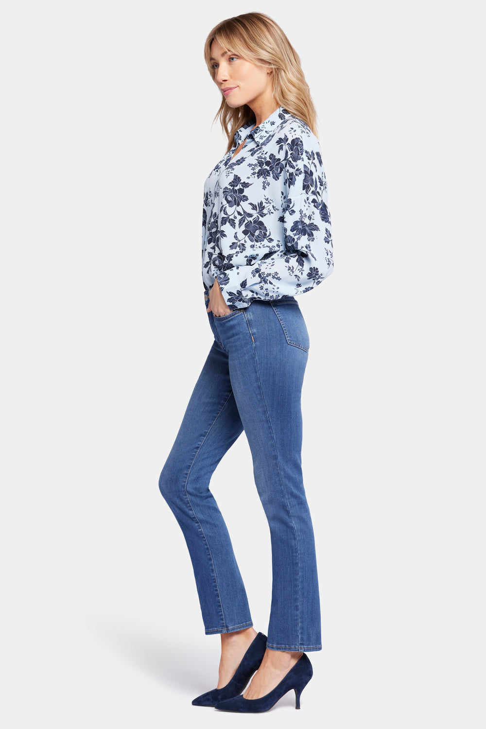 NYDJ Sheri Slim Jeans In Petite In Sure Stretch® Denim - Rockford