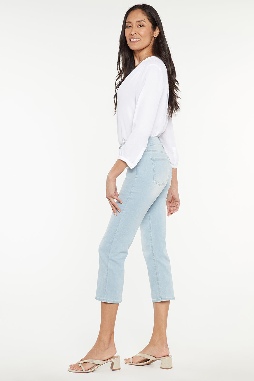 NYDJ Marilyn Straight Crop Jeans In Petite In Cool Embrace® Denim - Hollander