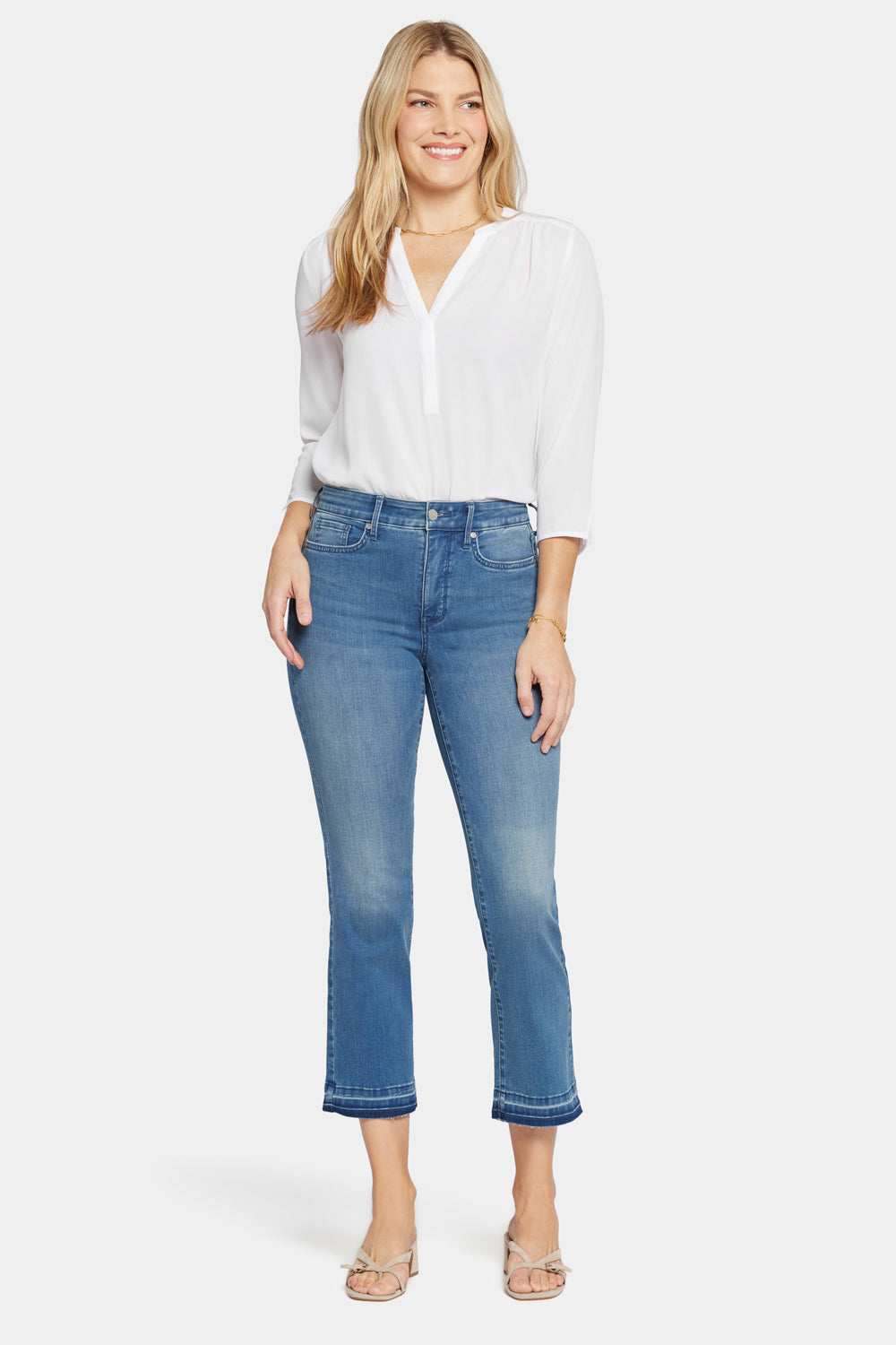 Marilyn Straight Ankle Jeans In Petite In Cool Embrace® Denim With