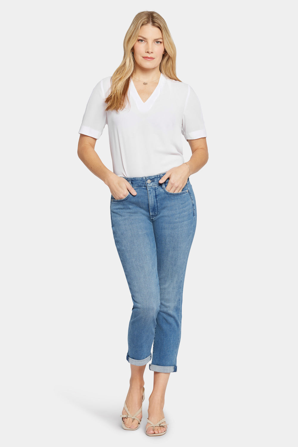 NYDJ Margot Girlfriend Jeans In Petite With High Rise - Stunning