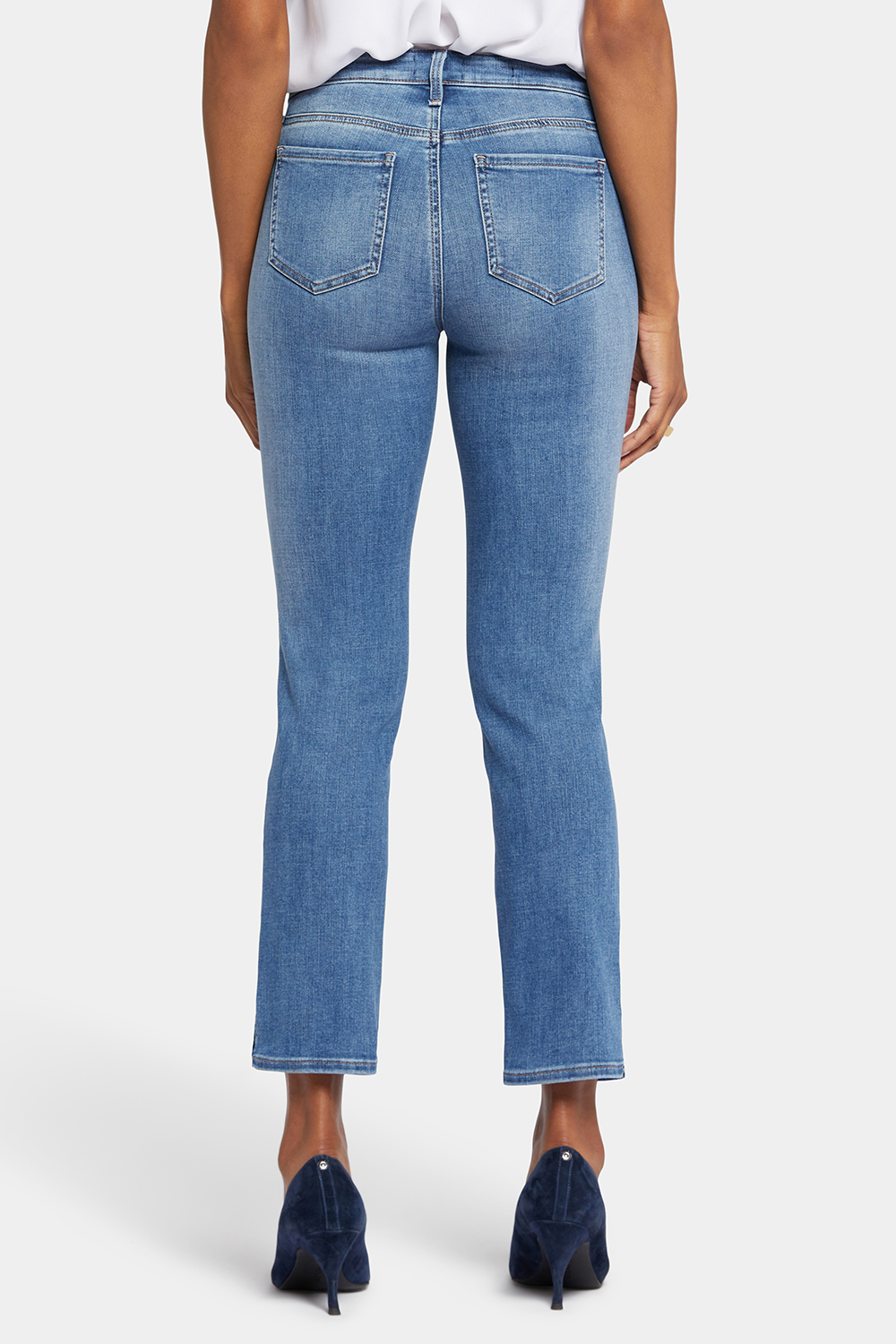NYDJ Sheri Slim Ankle Jeans In Petite With Riveted Side Slits - Maele