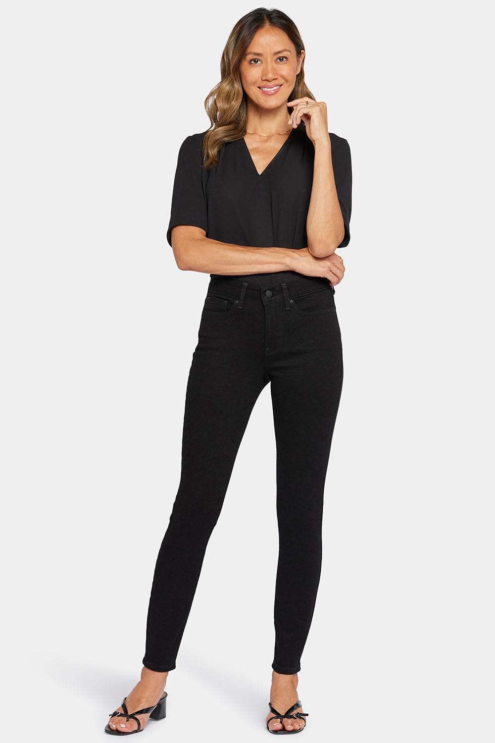 NYDJ Ami Skinny Jeans In Petite  - Black