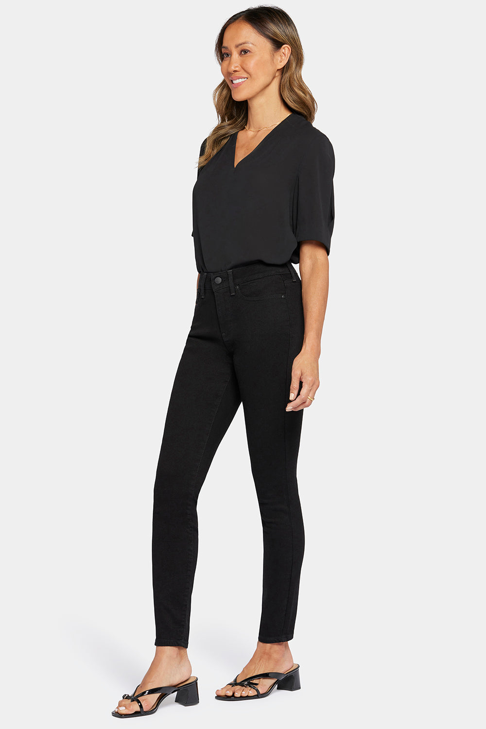 NYDJ Ami Skinny Jeans In Petite  - Black