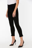 NYDJ Skinny Ankle Pull-On Jeans In Petite With Sideseam Slit - Black