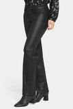 NYDJ Coated Marilyn Straight Jeans In Petite  - Black Coated