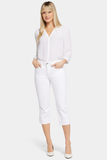 NYDJ Marilyn Straight Crop Jeans In Petite  - Optic White