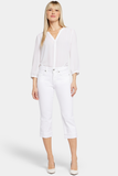 NYDJ Marilyn Straight Crop Jeans In Petite  - Optic White