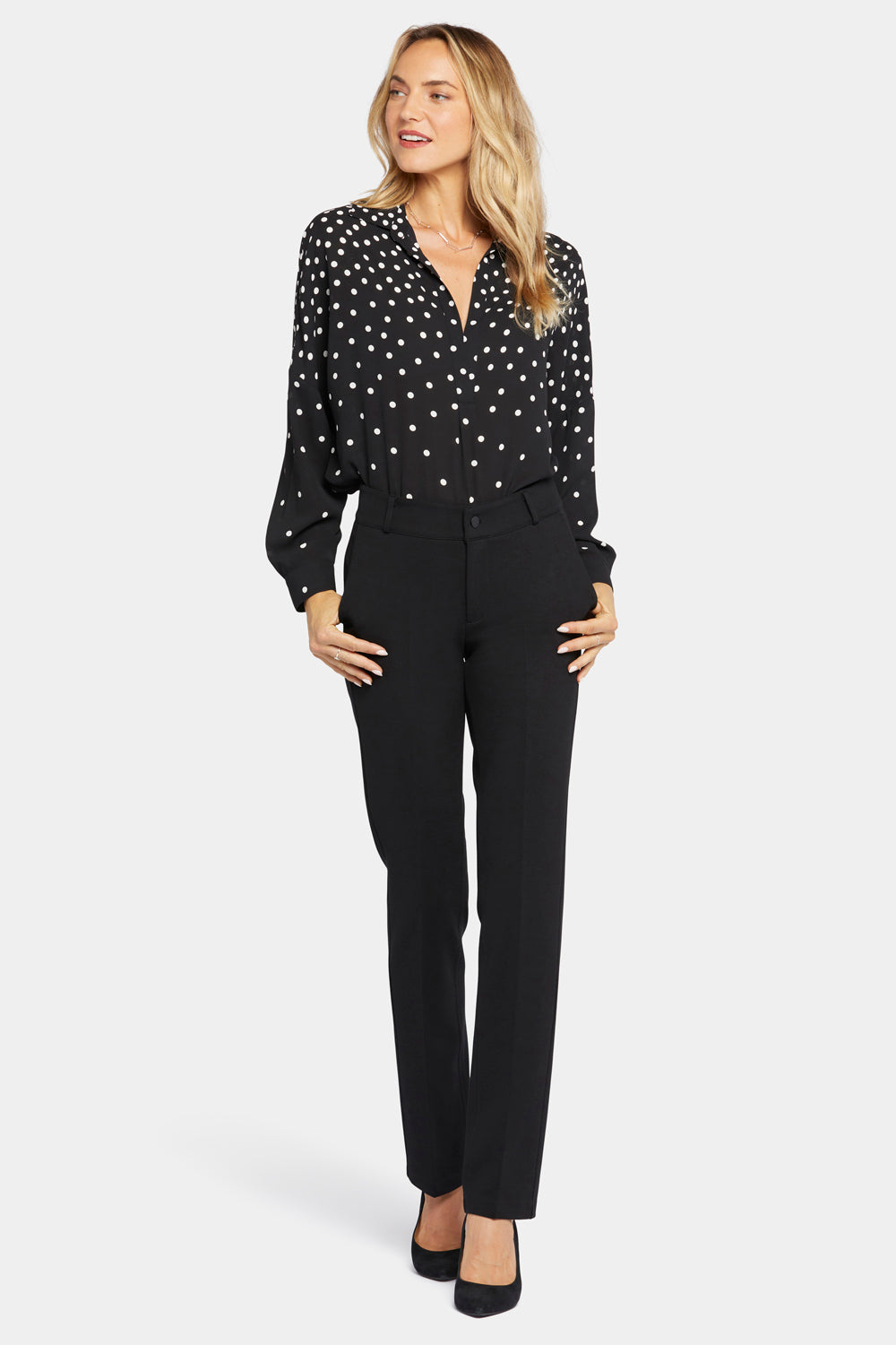 NYDJ Classic Trouser Pants In Petite Sculpt-Her™ Collection - Black