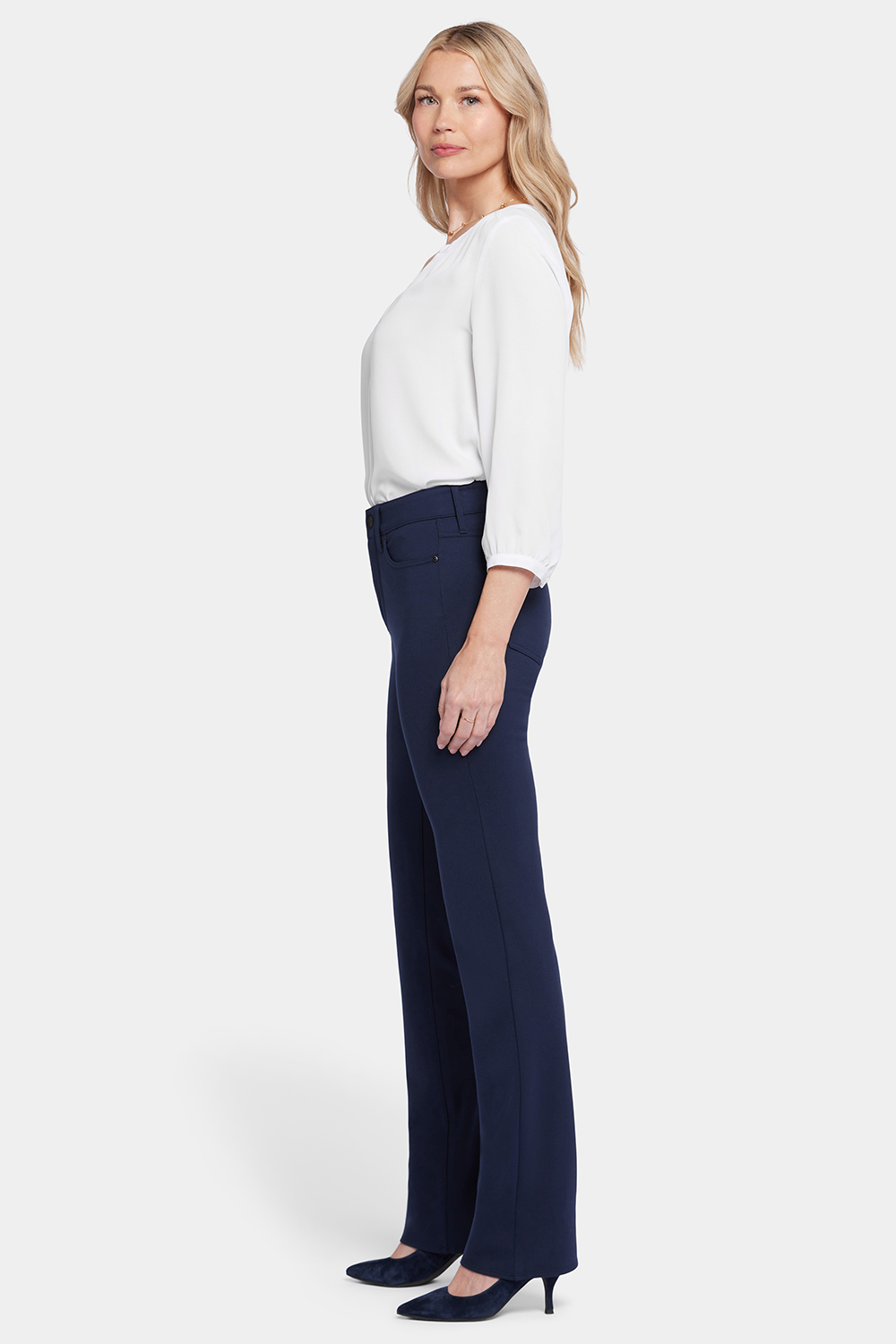 NYDJ Marilyn Straight Pants In Petite Sculpt-Her™ Collection - Oxford Navy