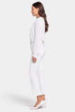 NYDJ Slim Bootcut Ankle Jeans In Petite In Cool Embrace® Denim With Frayed Hems - Optic White
