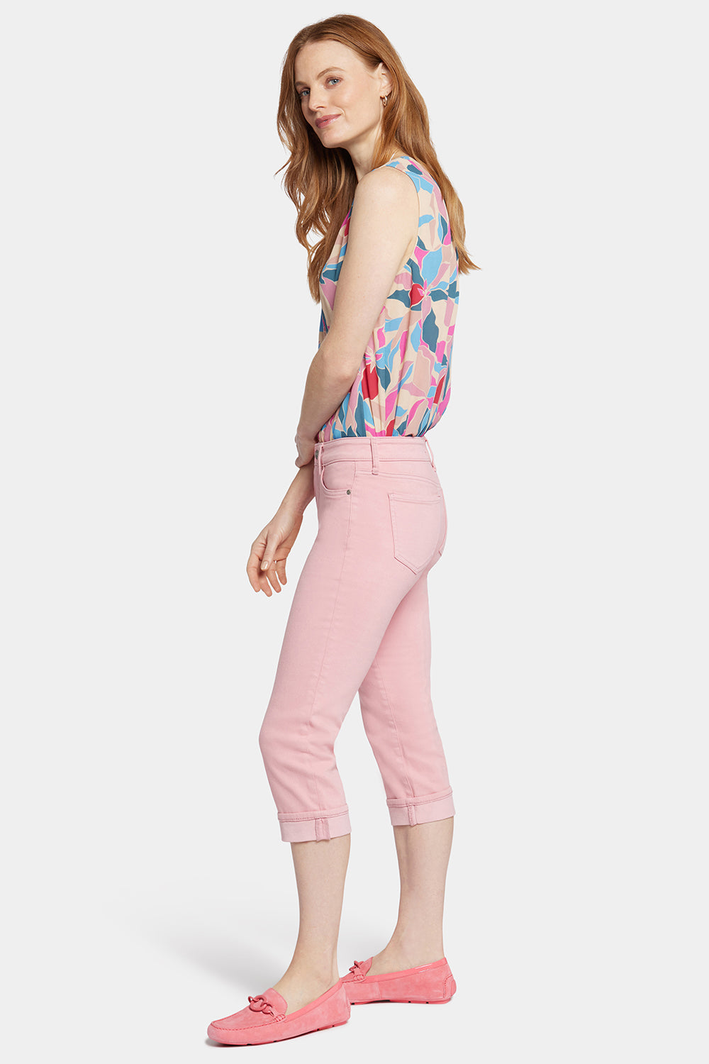 NYDJ Marilyn Straight Crop Jeans In Petite In Cool Embrace® Denim With Cuffs - Aphrodite