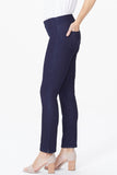 NYDJ Skinny Ankle Pull-On Jeans In Petite With Slit - Rinse
