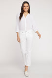 NYDJ Marilyn Straight Ankle Jeans In Petite  - Optic White