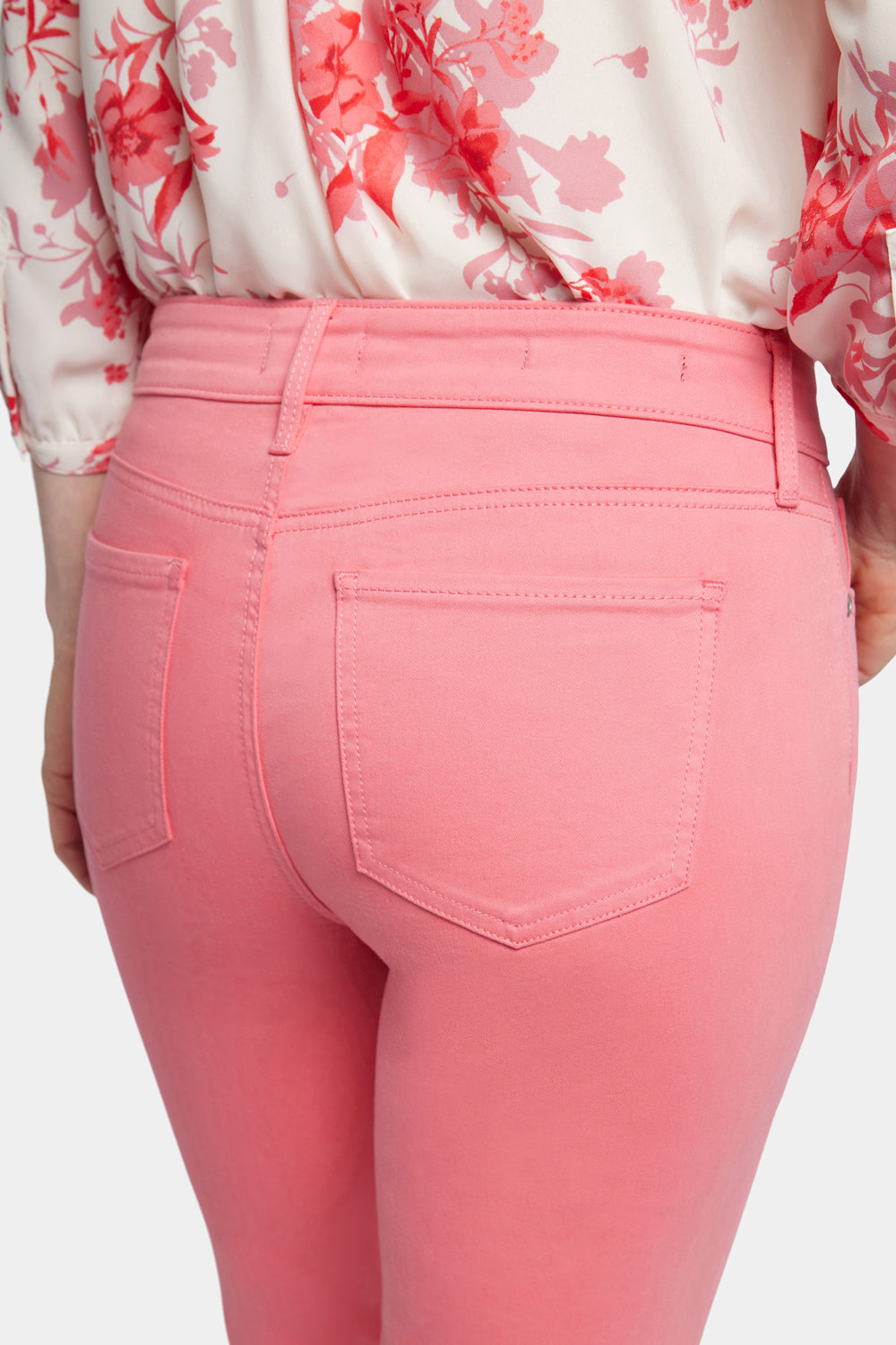 NYDJ Marilyn Straight Ankle Jeans In Petite  - Pink Punch