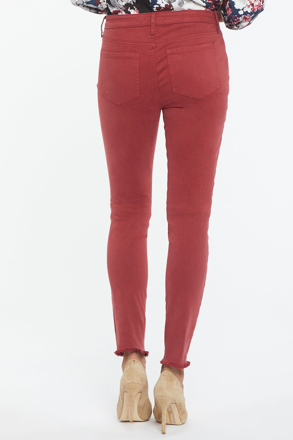 NYDJ Ami Skinny Jeans In Petite With Frayed Hems - Boysenberry