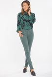 NYDJ Ami Skinny Jeans In Petite With Frayed Hems - Evergreen