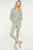NYDJ Alina Skinny Ankle Jeans In Petite With Raw Hems - Bamboo
