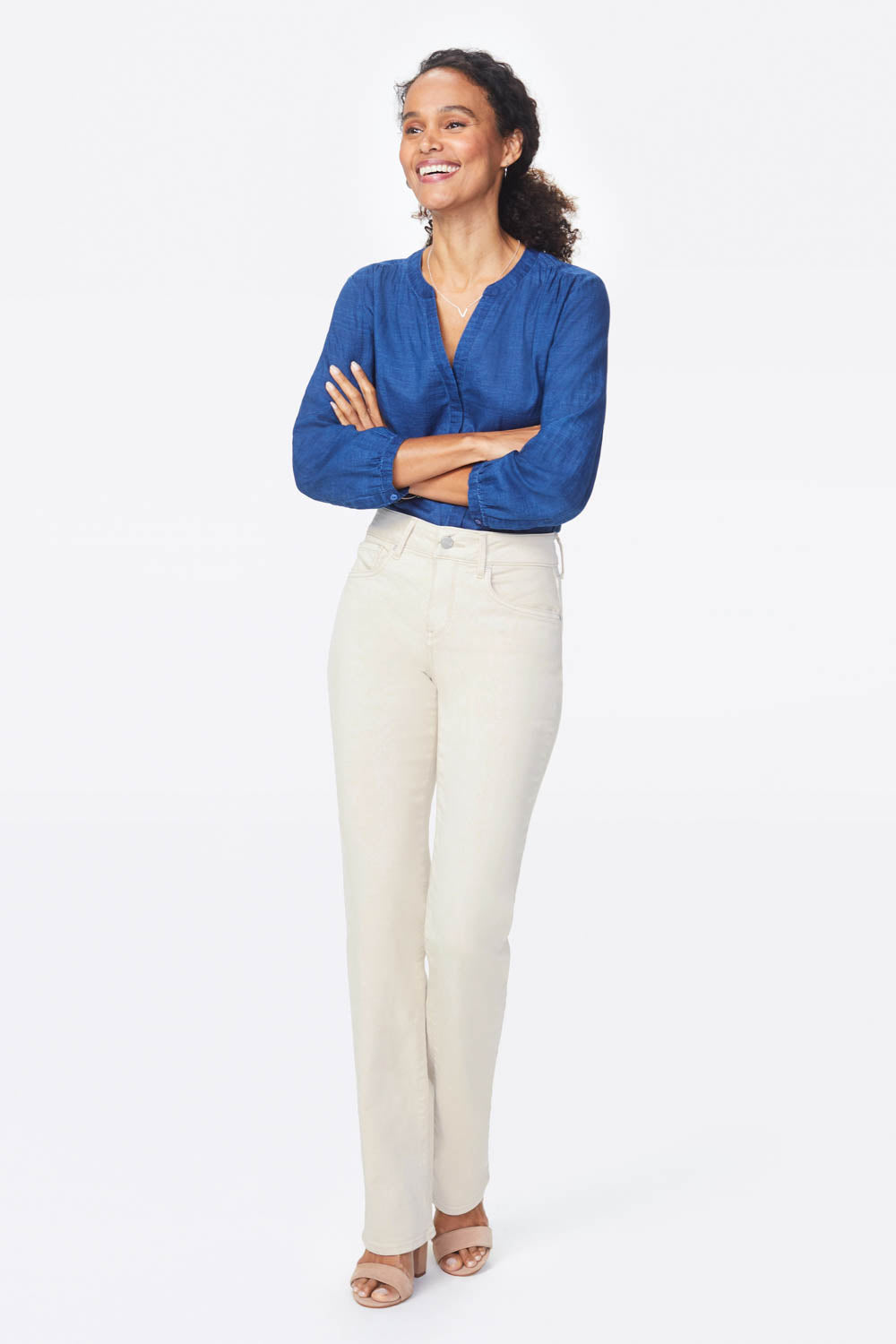 NYDJ Marilyn Straight Jeans In Petite  - Feather