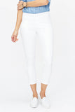 NYDJ Skinny Ankle Pull-On Jeans In Petite With Slit - Optic White