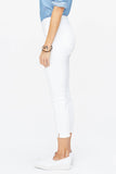 NYDJ Skinny Ankle Pull-On Jeans In Petite With Slit - Optic White