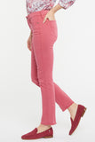 NYDJ Sheri Slim Ankle Jeans In Petite With Frayed Hems - Slate Rose