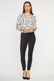 NYDJ Basic Legging Pants In Petite In Faux Suede - Black