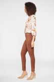 NYDJ Basic Legging Pants In Petite In Faux Suede - Coffee Bean