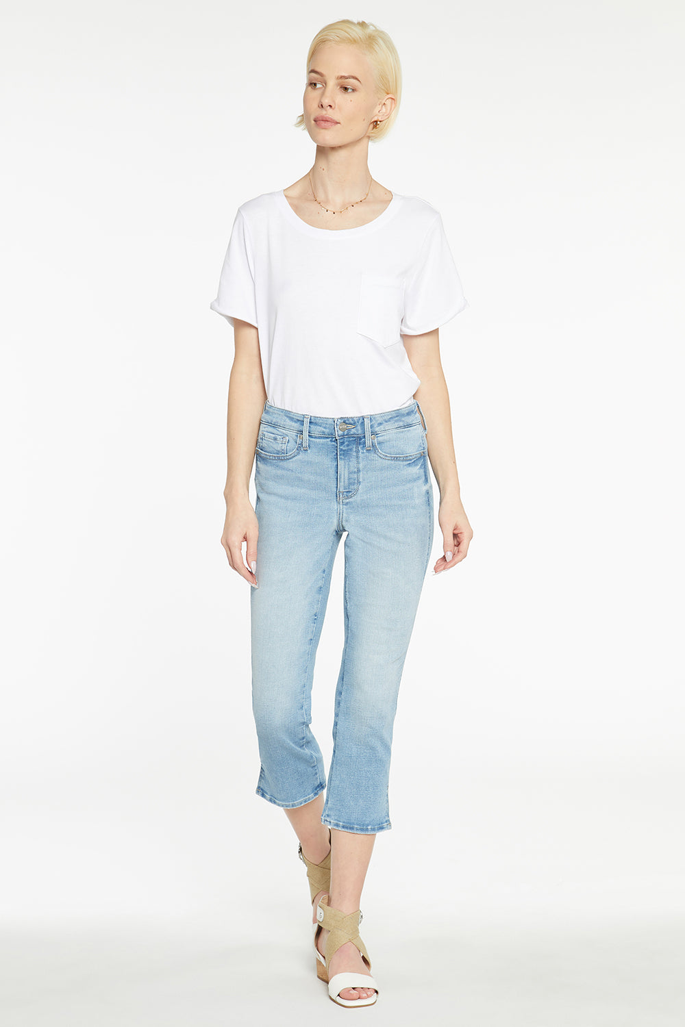 NYDJ Chloe Capri Jeans In Petite With Side Slits - Easley