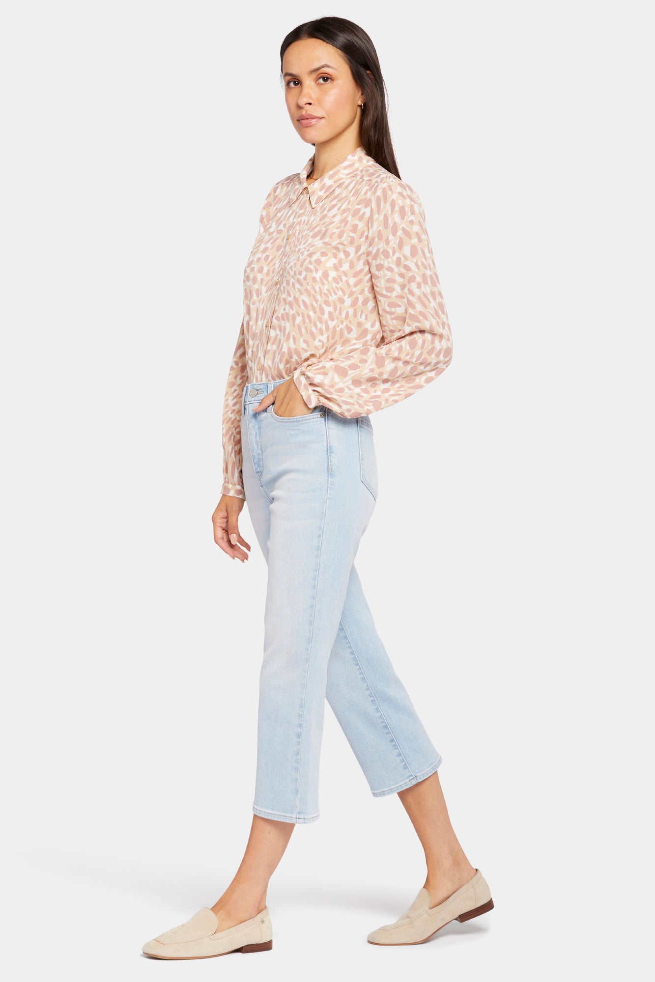 NYDJ Joni Relaxed Capri Jeans In Petite With High Rise - Brightside