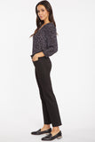 NYDJ ThighShaper™ Straight Ankle Jeans In Petite In BlackLast™ Denim With High Rise - Black Rinse