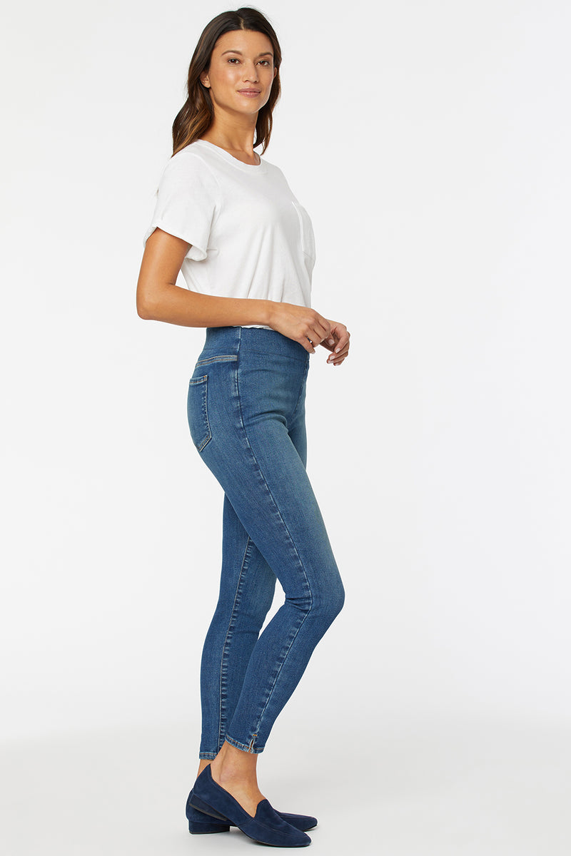 High-Waisted Twill Super Skinny Ankle Pants for Women